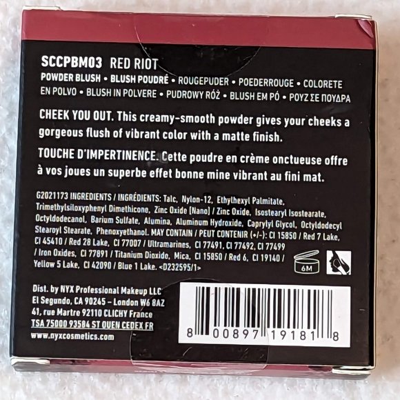 🎉HP🎉🌵3/$20🌵 Sweet Cheeks Matte Blush RED RIOT NYX PROFESSIONAL MAKEUP - Picture 7 of 13